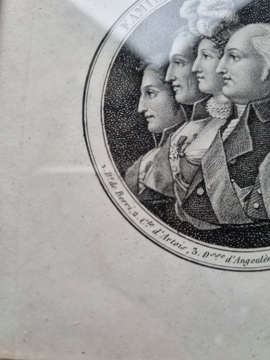 SOUVENIR ROYALISTE - GRAVURE  2 LOUIS XVIII FAMILLE ROYALE MADAME ANGOULEME BERRY CHARLES,X-photo-4
