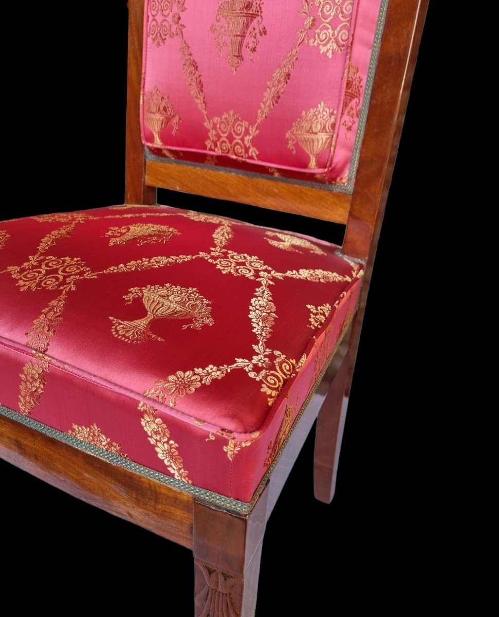 Mahogany Chair Consulate Period - Empire - Tassinari Et Chatel - Late 18th Century-photo-3