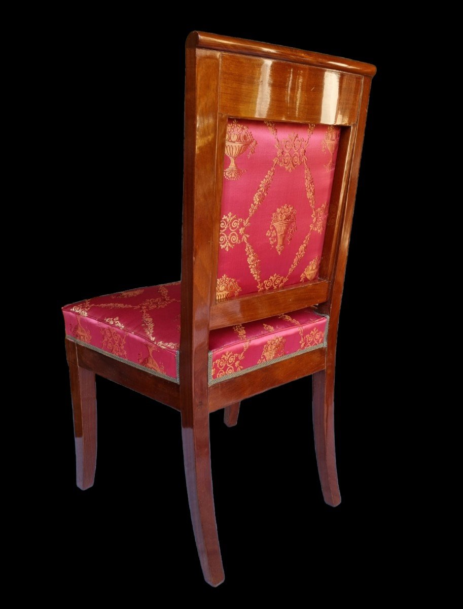 Mahogany Chair Consulate Period - Empire - Tassinari Et Chatel - Late 18th Century-photo-3