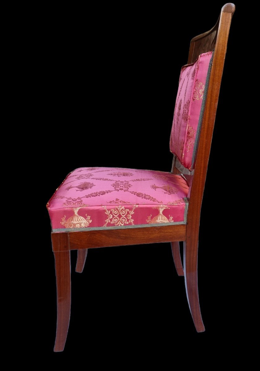 Mahogany Chair Consulate Period - Empire - Tassinari Et Chatel - Late 18th Century-photo-4