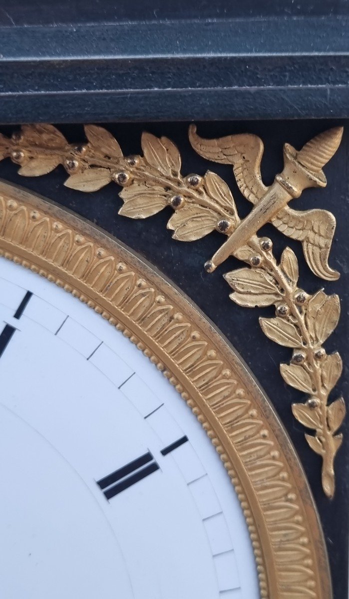 Empire Period Patina And Golden Bronze Clock-photo-2