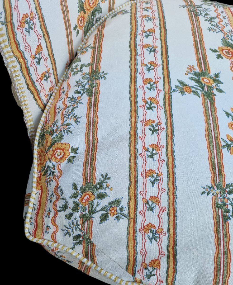 Louis XVI Period Bergere Pierre Frey Fabric-photo-5