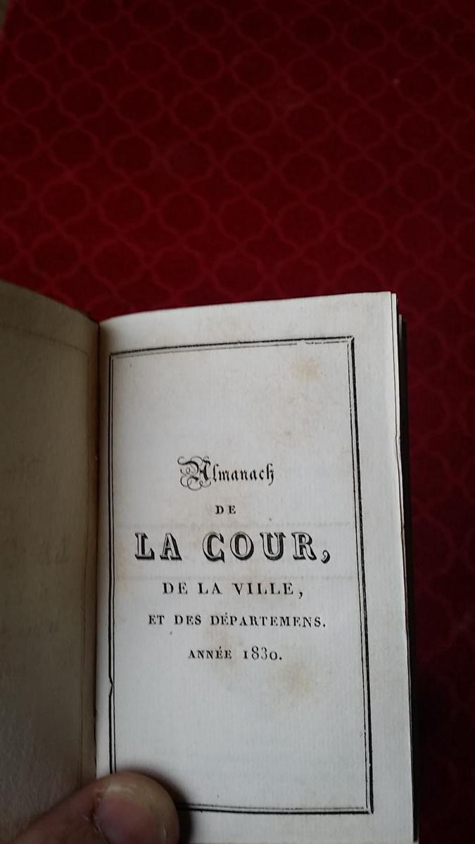 ALMANACH DE LA COUR  1830 ÉPOQUE CHARLES X royal-photo-2