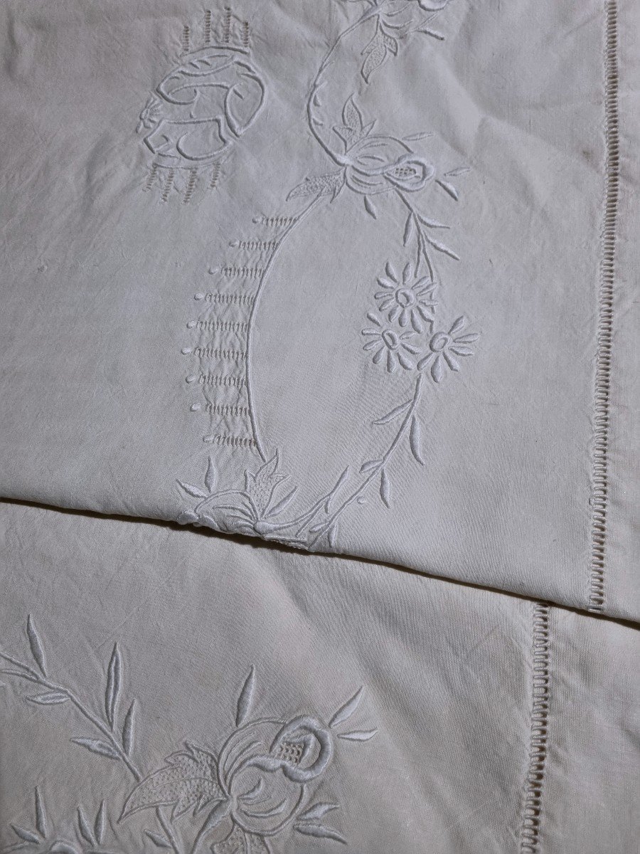 Embroidered Linen Yarn Sheet Debut Twentieth-photo-2