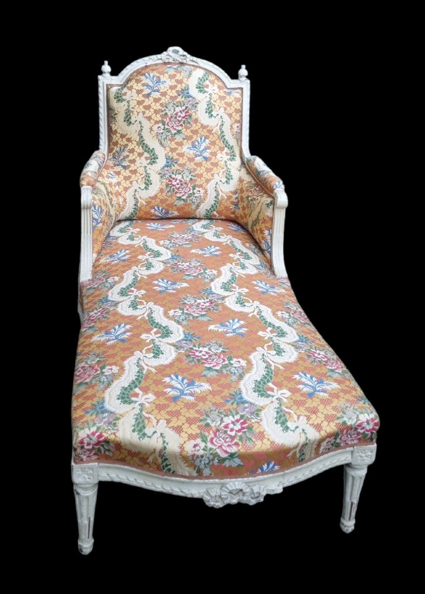 DUCHESSE CHAISE DE REPOS EPOQUE LOUIS XVI XVIIIe.  BRISÉE RECAMIER LIT -photo-2