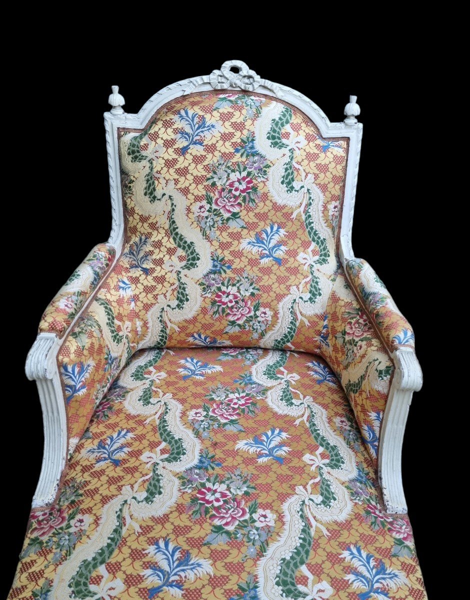 DUCHESSE CHAISE DE REPOS EPOQUE LOUIS XVI XVIIIe.  BRISÉE RECAMIER LIT -photo-3