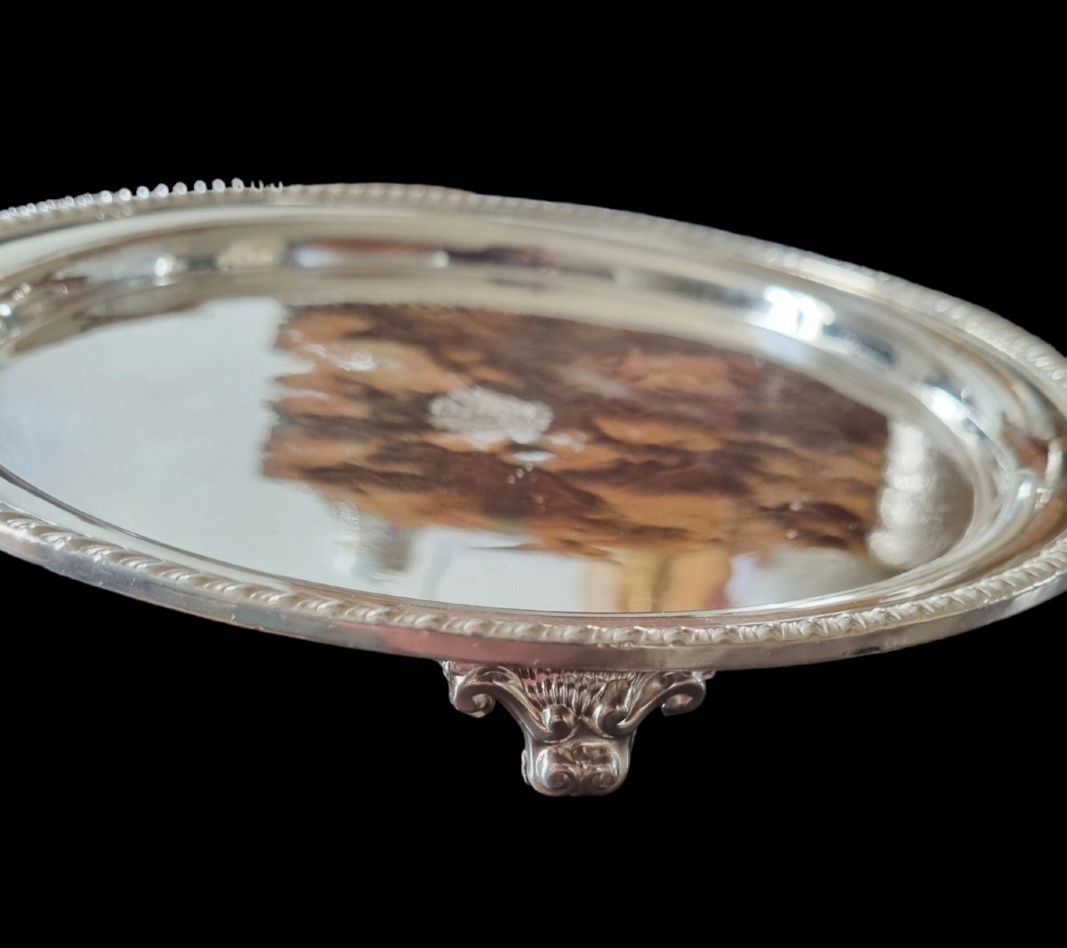 Coat Of Arms Duc De Gramont Centerpiece Crown Especially Tray-photo-3