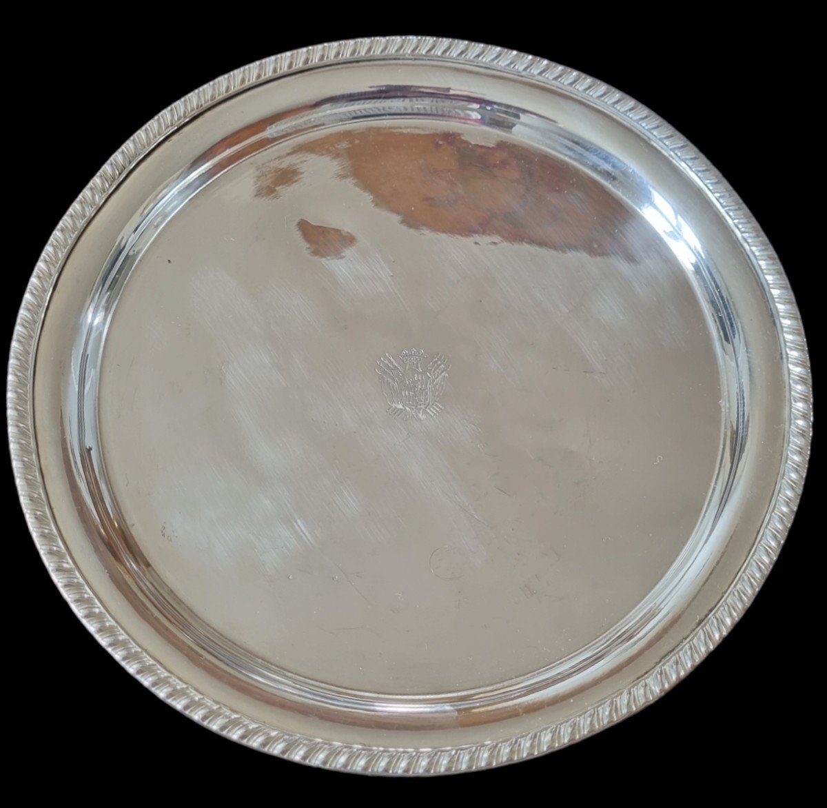 Coat Of Arms Duc De Gramont Centerpiece Crown Especially Tray-photo-4