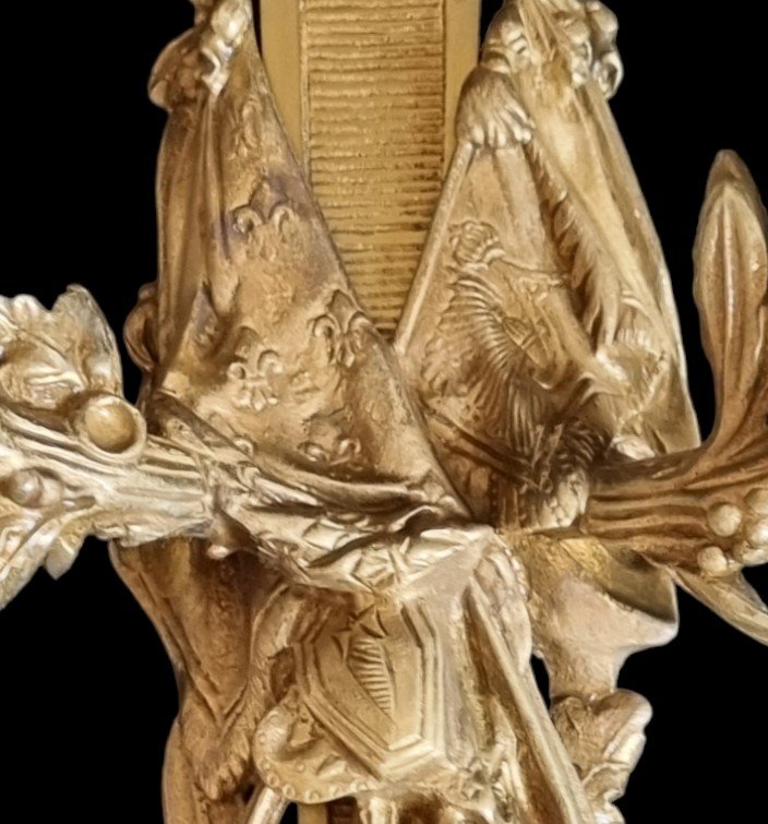 Louis XVI Dauphin - Paire d'Appliques Bronze Dore Souvenir Royal Royaliste-photo-7