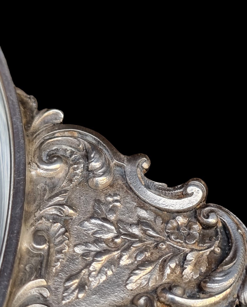 ÉCUELLE EN ARGENT MASSIF COURONNE PRINCIÈRE SAINT EMPIRE ALLEMAGNE  ARMOIRIES BOUILLON-photo-1