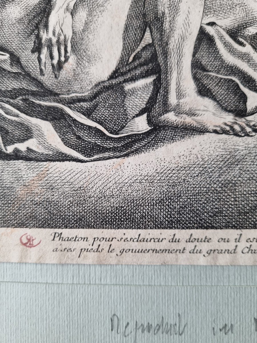 Nicolas Poussin Nicolas Perelle Phaeton Etching Engraving XVII Mythology-photo-5
