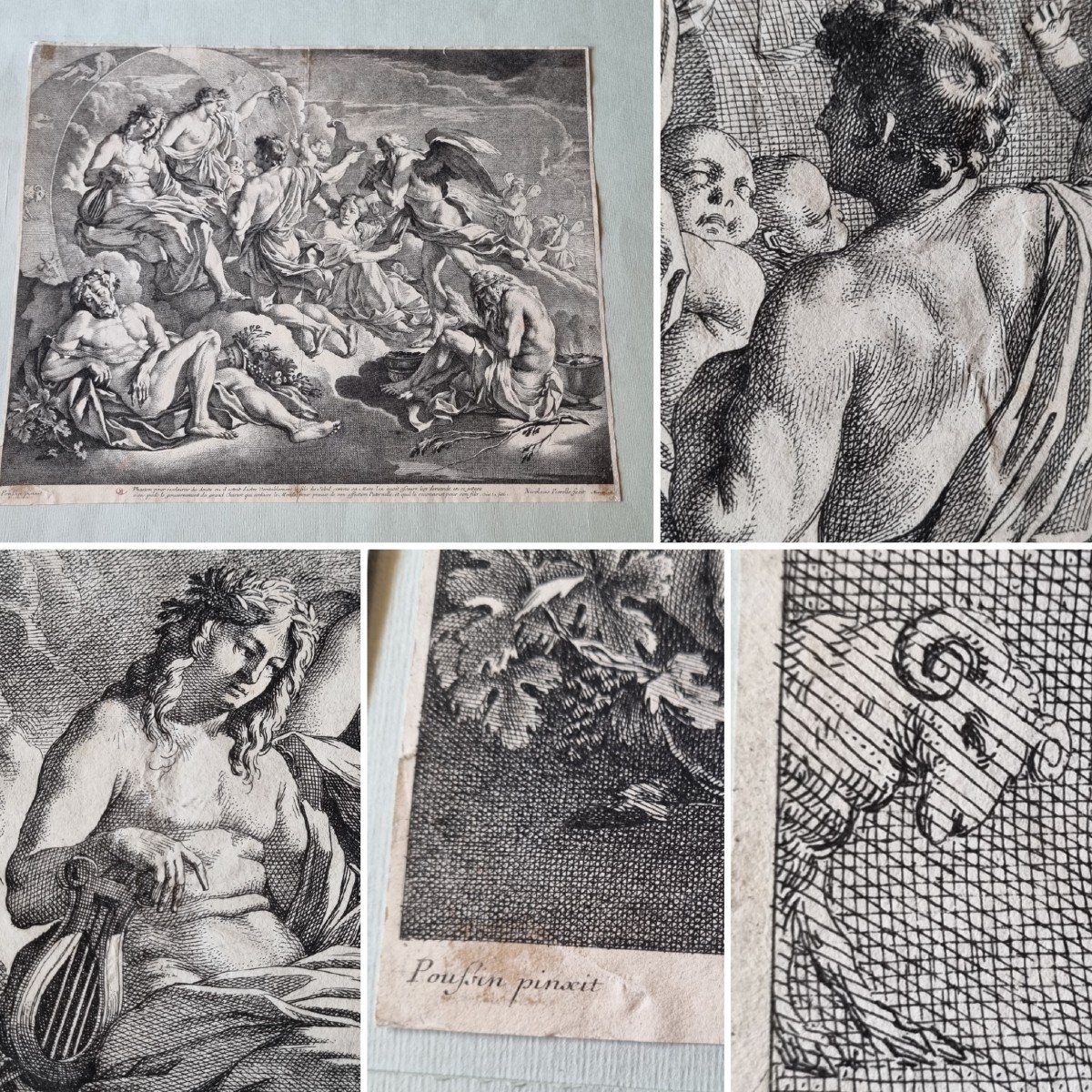 Nicolas Poussin Nicolas Perelle Phaeton Etching Engraving XVII Mythology