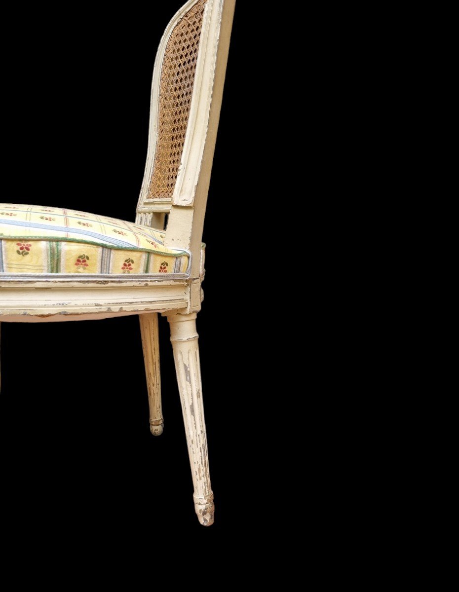 4 CHAISES DE STYLE LOUIS XVI-photo-3