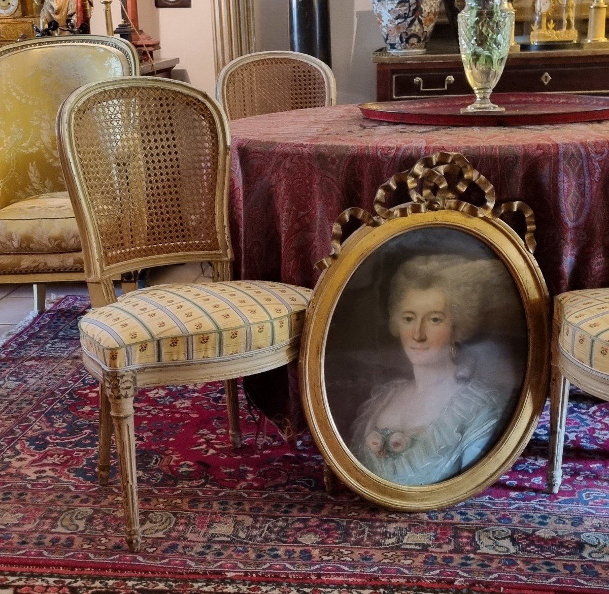 4 CHAISES DE STYLE LOUIS XVI-photo-1