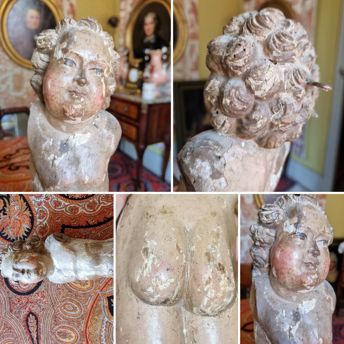 PUTTO PUTTI EN BOIS XVIIIe-photo-1