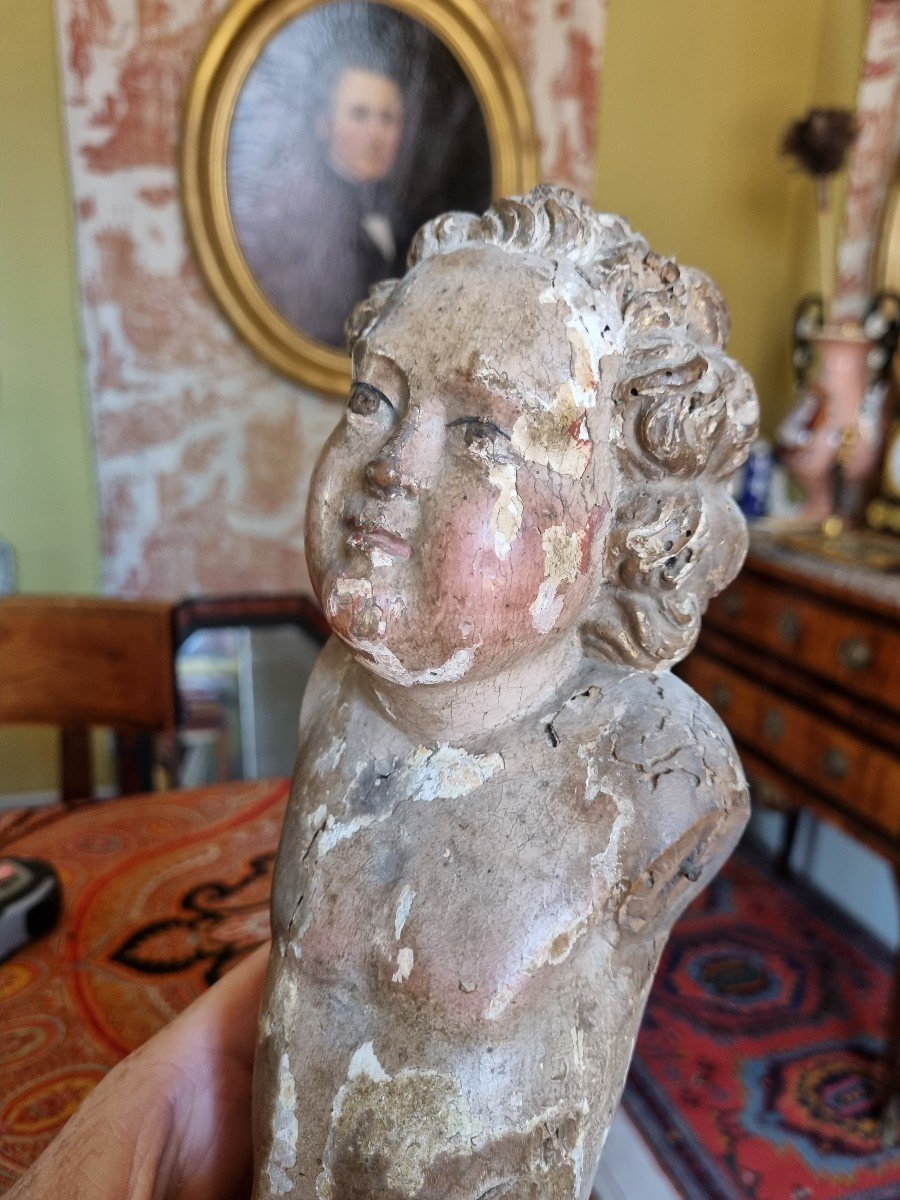PUTTO PUTTI EN BOIS XVIIIe-photo-2