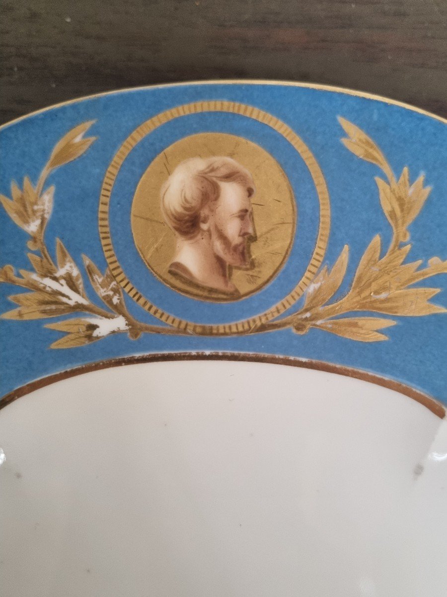 PAIRE D'ASSIETTES EN PORCELAINE DE SEVRES EPOQUE NAPOLEON III-photo-4