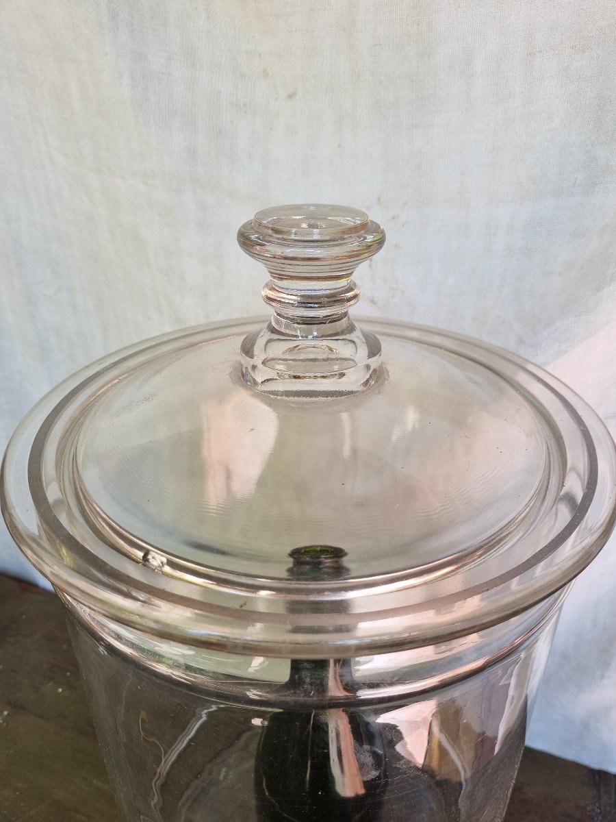 GRAND POT A PHARMACIE EN VERRE MOBILIER DE MAGASIN NAPOLEON III XIXe-photo-3