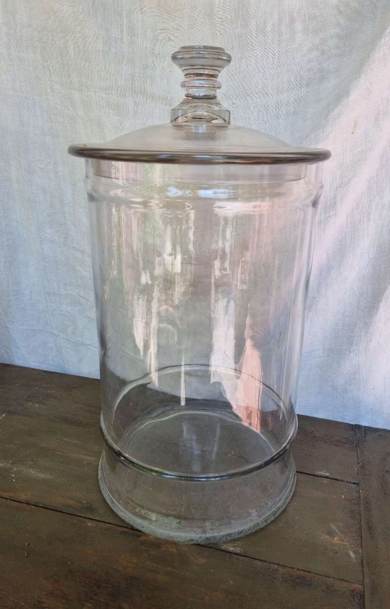 GRAND POT A PHARMACIE EN VERRE MOBILIER DE MAGASIN NAPOLEON III XIXe-photo-4