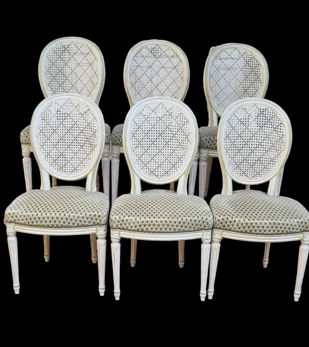 Set Of Six Chairs 6 Style Louis, XVI Early XX-photo-2