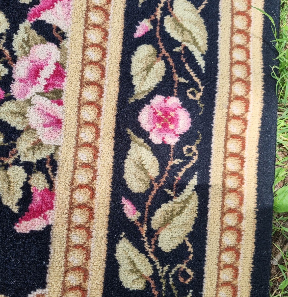 Wool Carpet Napoleon III Style Type Braquenié Or Real Fabrica De Tapices-photo-4
