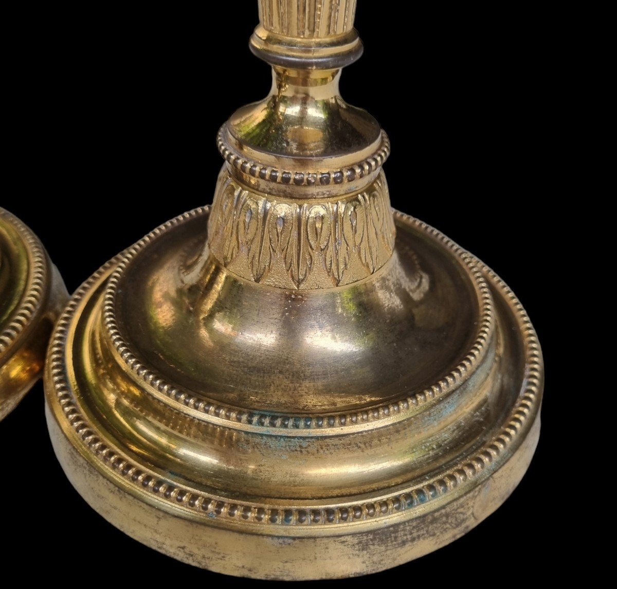 Candlestick Candlesticks In Gilt Bronze 18th Century Louis XVI-photo-2