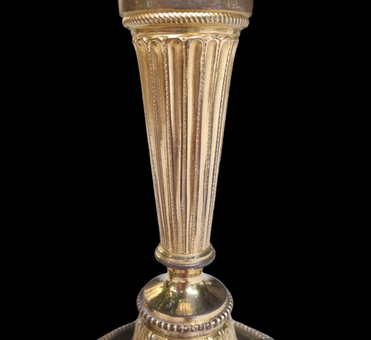 Candlestick Candlesticks In Gilt Bronze 18th Century Louis XVI-photo-3