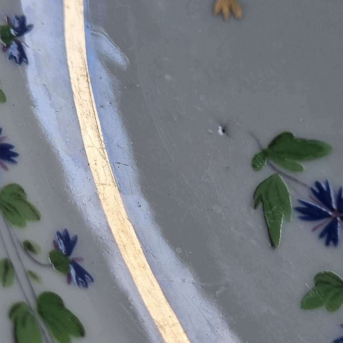 MANUFACTURE DE LA REINE FIN XVIIIe  ASSIETTE PETIT PLAT BARBEAUX-photo-4