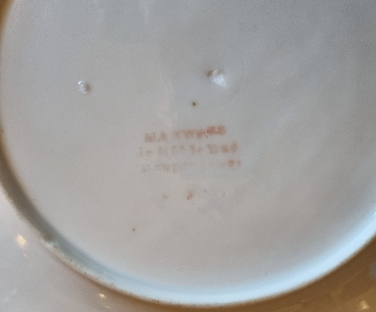 Manufacture Du Duc d'Angoulême Rue De Bondy Paris Porcelain End 18th Plate-photo-2