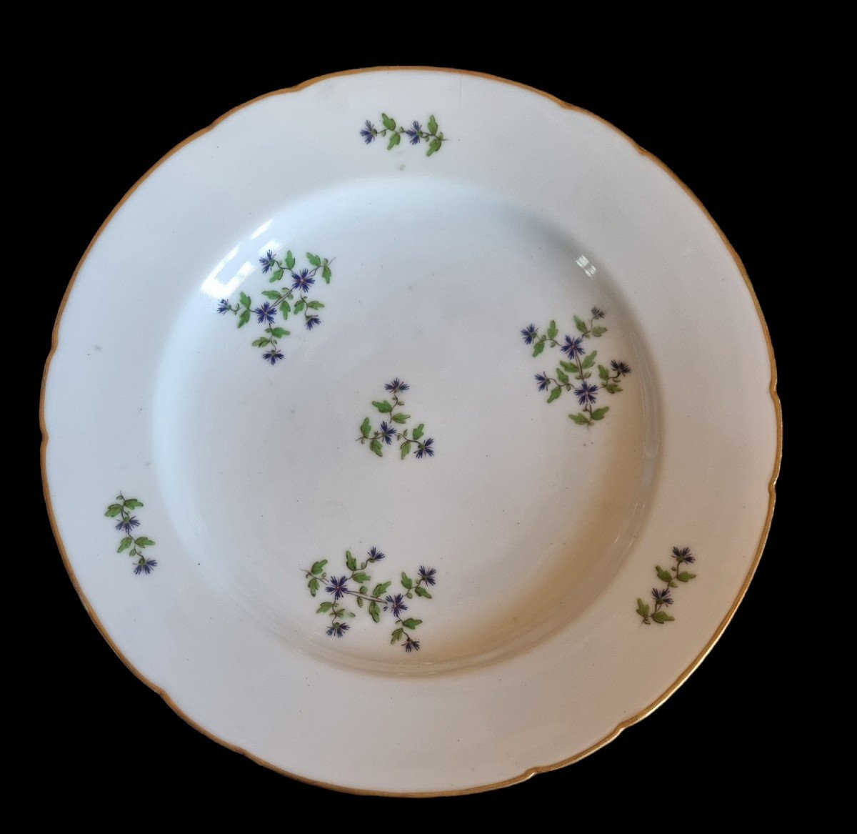 Manufacture Du Duc d'Angoulême Rue De Bondy Paris Porcelain End 18th Plate