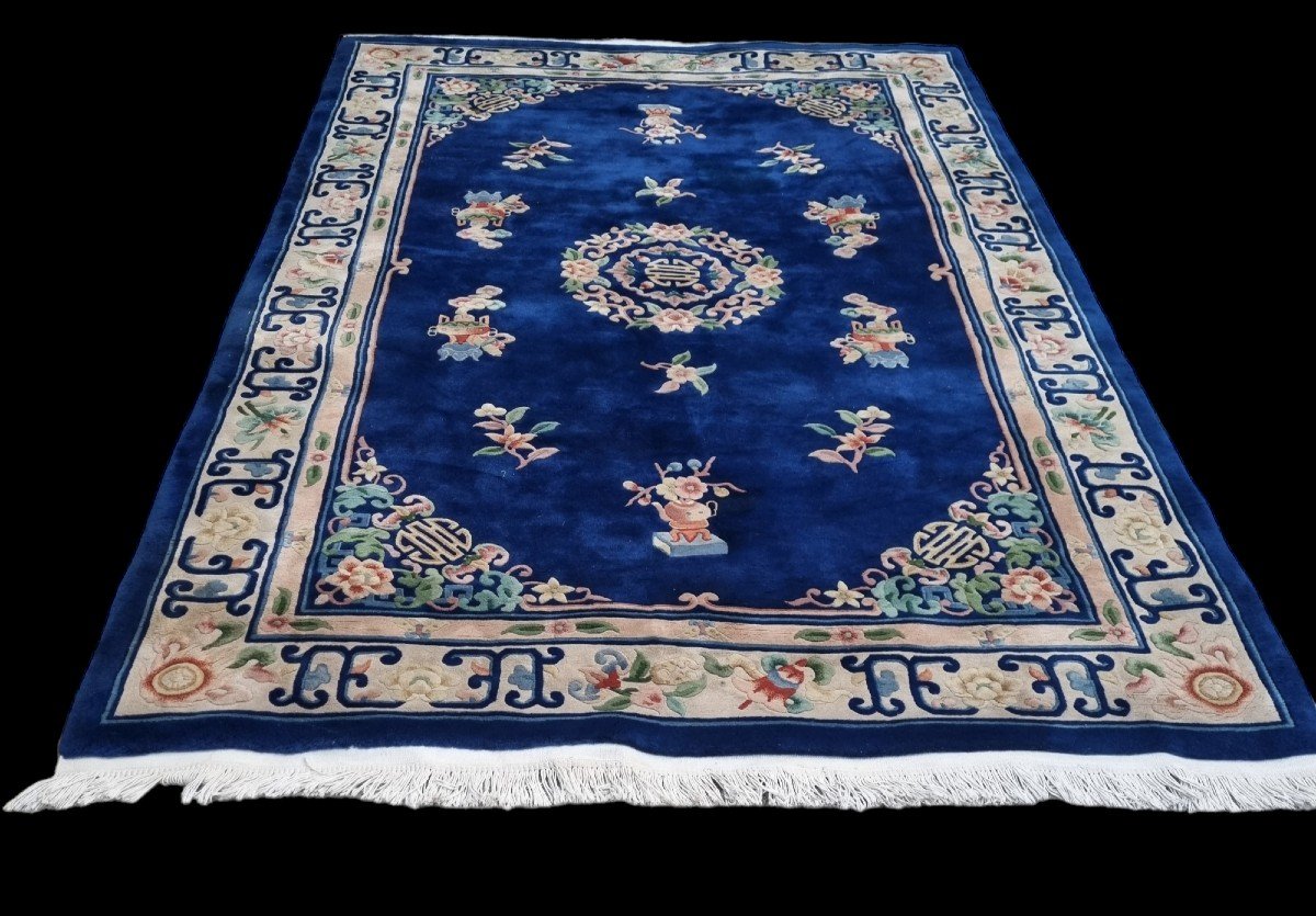 TAPIS CHINOIS CHINE 300 X 190 EXCELLENT ETAT VERS 1960-photo-4