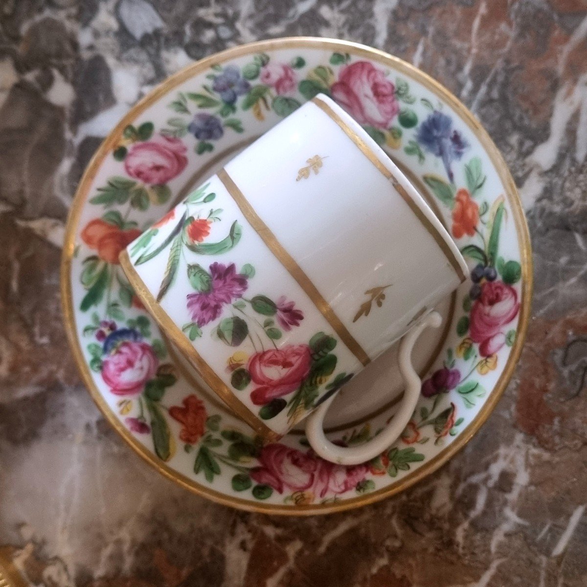 TASSE LITRON PORCELAINE DE PARIS ÉPOQUE XVIIIe LOUIS XVI-photo-3