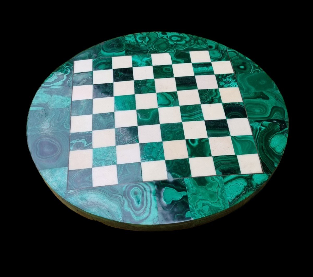 ECHIQUIER EN MALACHITE 31,5 CM 