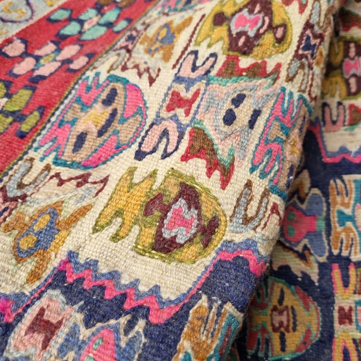 Kilim Senneh Iran Persian Carpet 128 X150-photo-4
