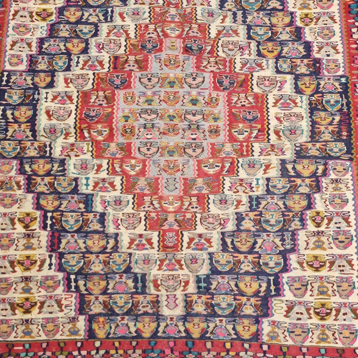 Kilim Senneh Iran Persian Carpet 128 X150