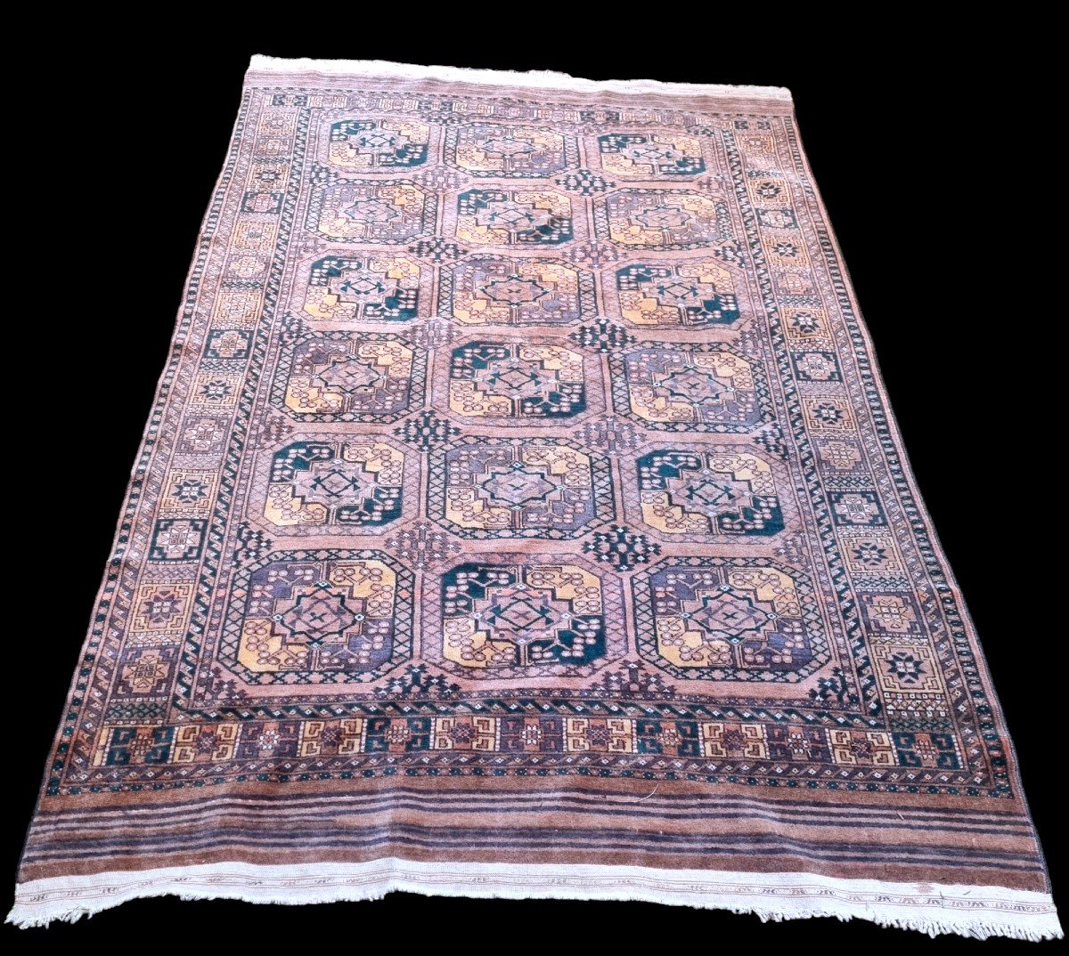 TAPIS BOUKHARA TURKMENE 250 X 160 CM FAIT MAIN D ORIENT-photo-2