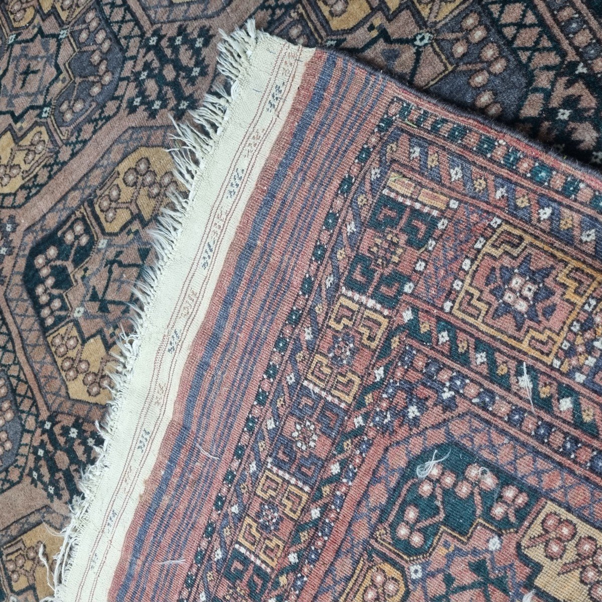 TAPIS BOUKHARA TURKMENE 250 X 160 CM FAIT MAIN D ORIENT-photo-4