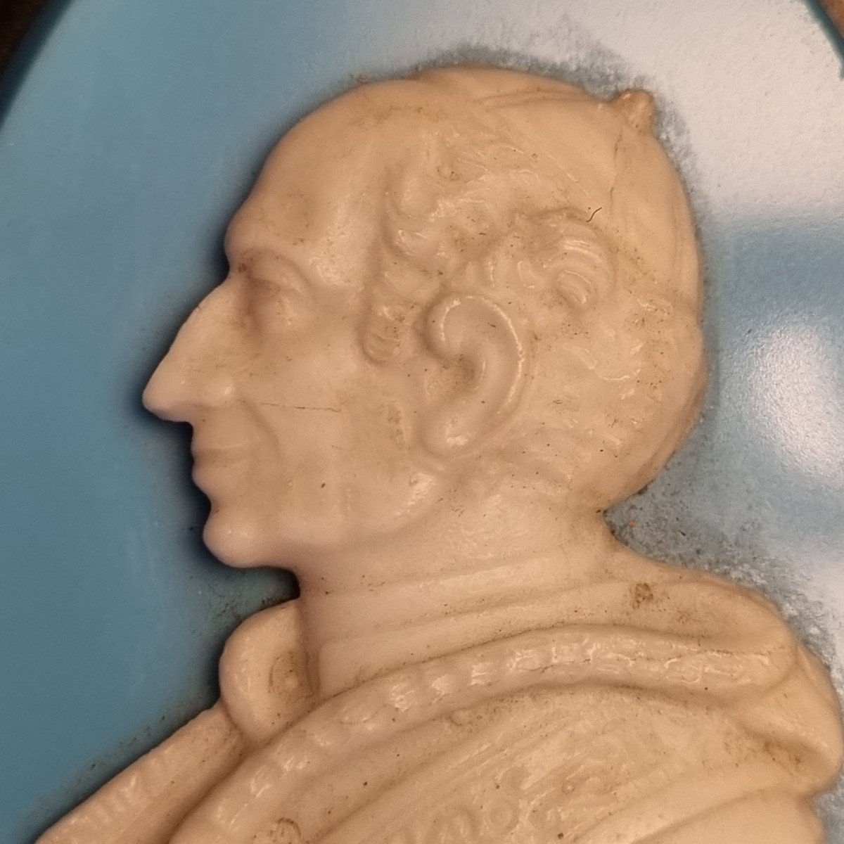 Leo XIII Pope Marble Profile Souvenir Rome Grand Tour Papauté-photo-4