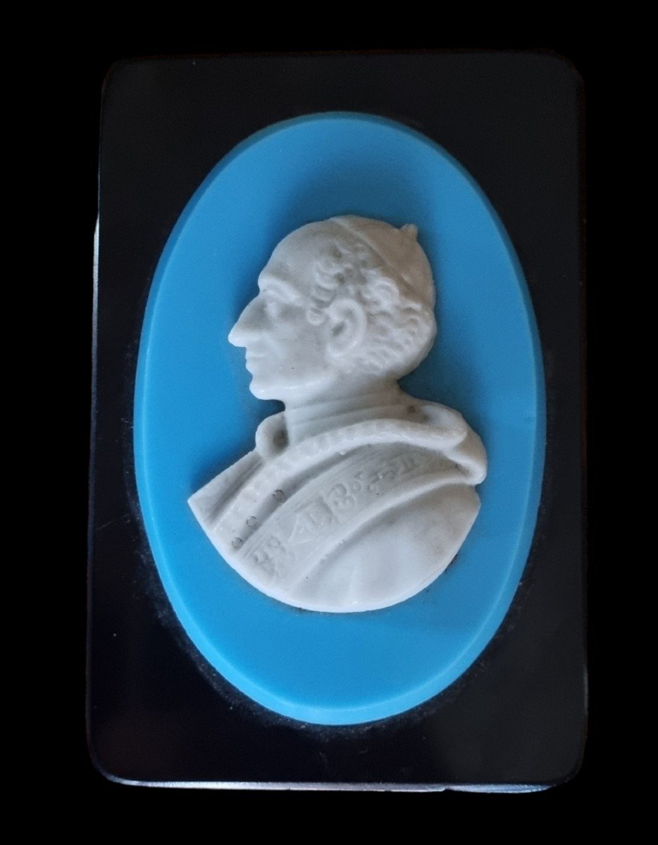 Leo XIII Pope Marble Profile Souvenir Rome Grand Tour Papauté