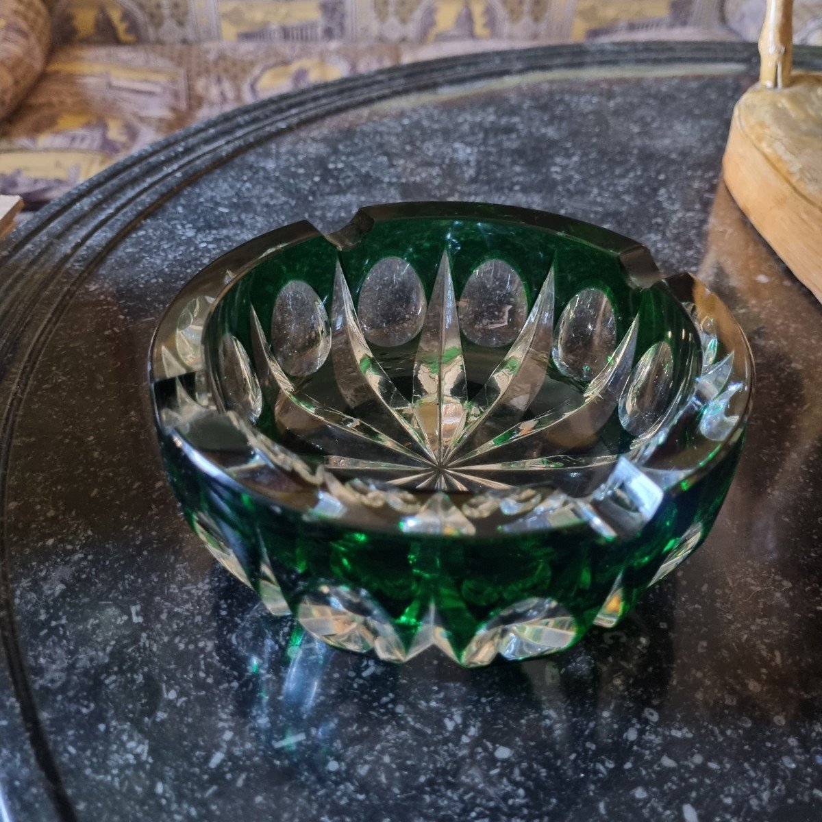 Saint Louis Ambassade Overlay Crystal Ashtray-photo-2