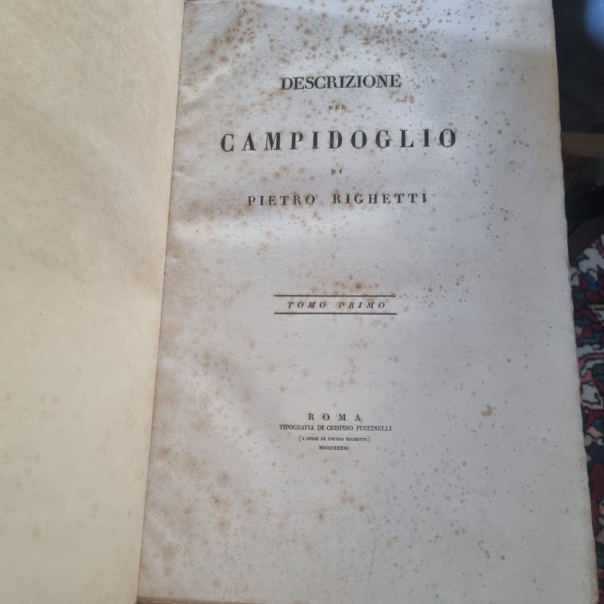 Pietro RIGHETTI Descripzione del Campidoglio 1833 / 1836 livre GRAND TOUR GRAVURES-photo-2