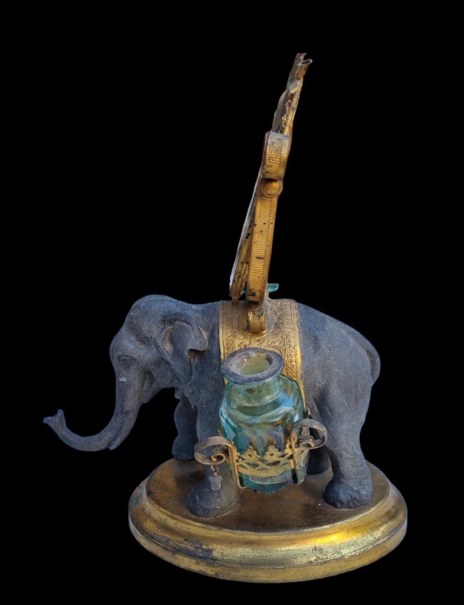 Perfume / Perfume Bottle Holder Elephant Napoleon III Period -photo-2