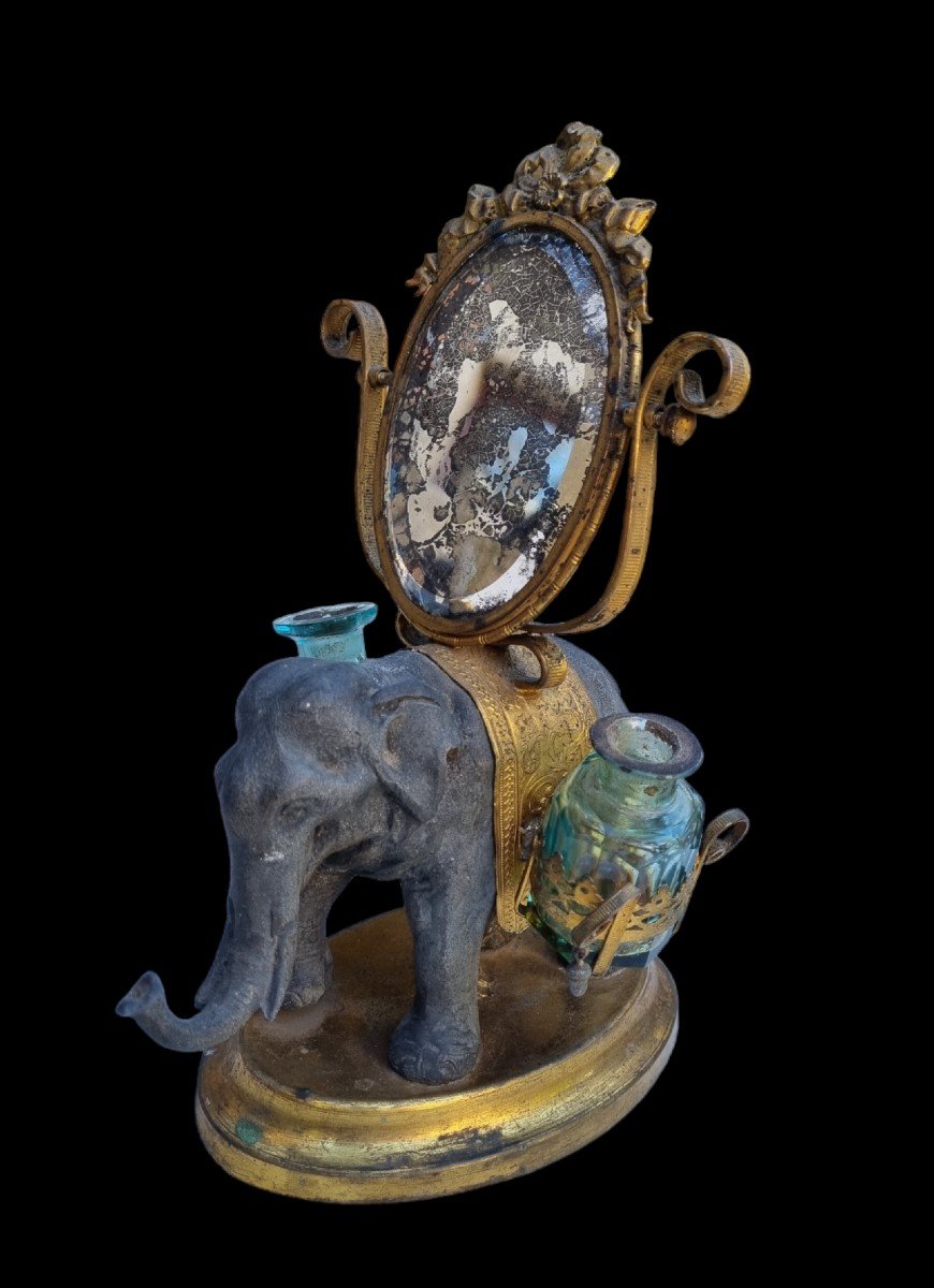 Perfume / Perfume Bottle Holder Elephant Napoleon III Period -photo-3