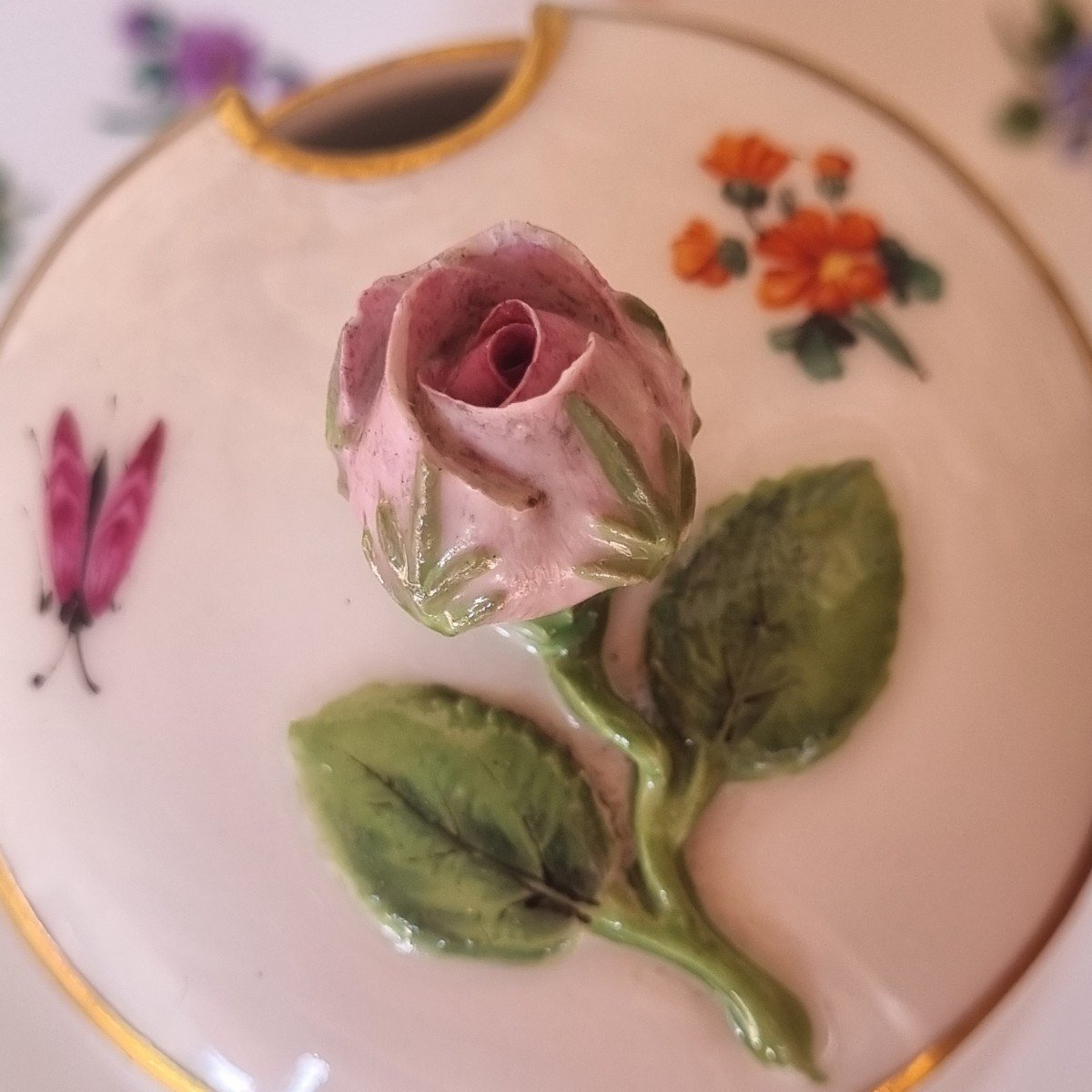 PORCELAINE DE MEISSEN MOUTARDIER ÉPOQUE XIXe-photo-4