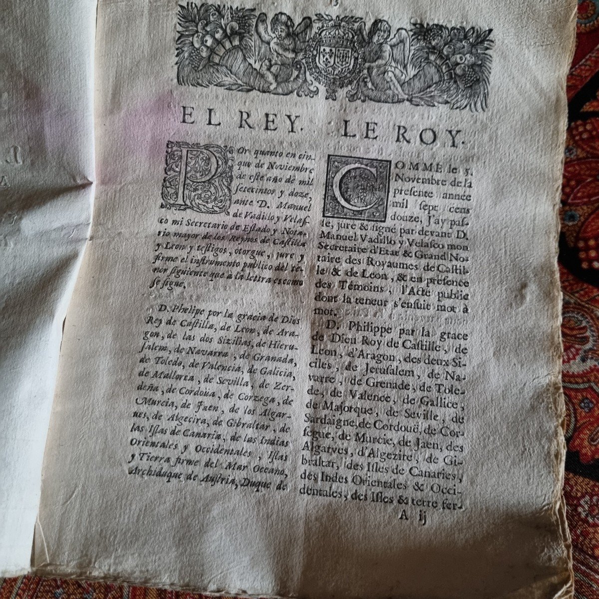 Royalism Philip V Legitimist Spain Versailles King Royalist Document-photo-2