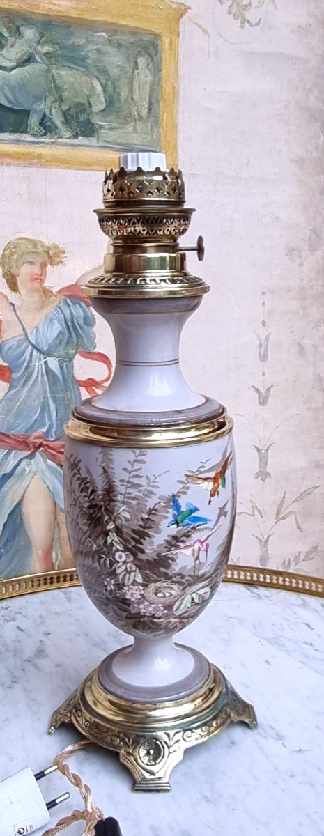 PIED DE LAMPE PORCELAINE ÉPOQUE NAPOLÉON III 