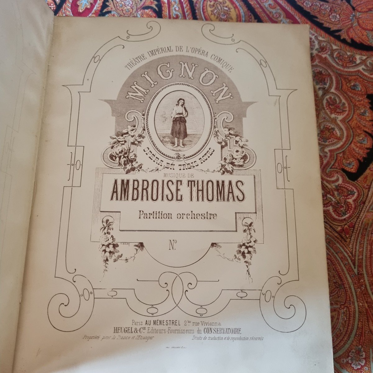 Ambroise Thomas Opera Mignon 1866 Orchestra Music Music Wood Binding-photo-2
