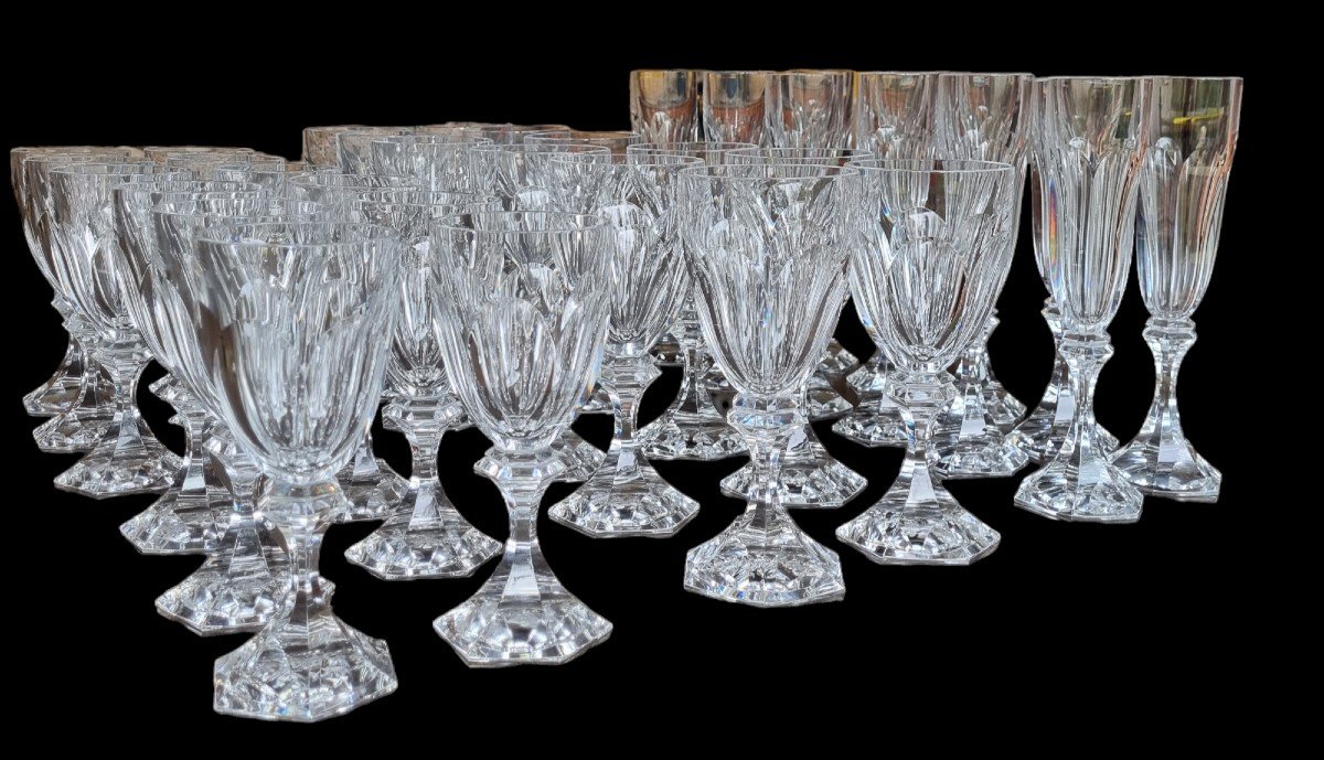Glass Service Cristallerie De Saint Louis Model Chambord Saint-louis 35 Pieces -photo-3