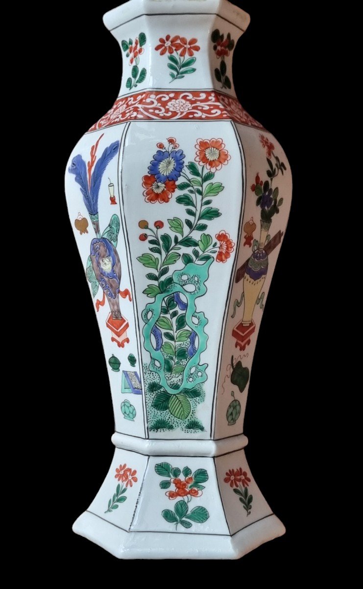Samson Pair Of Porcelain Vases / Kianlong China -photo-5