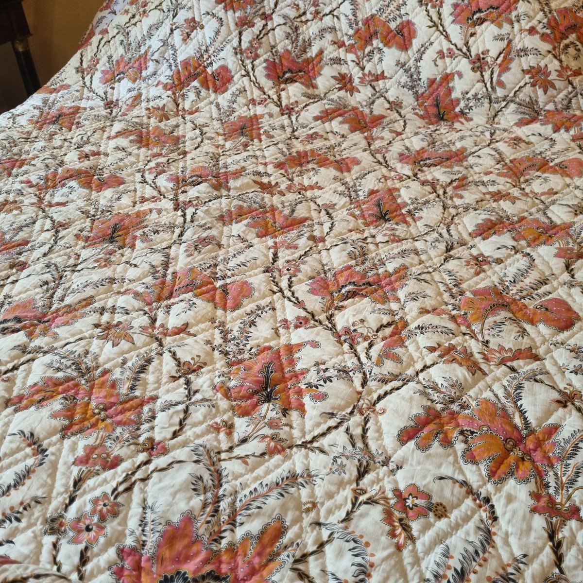 Large Boutis Quick Blanket Provence Languedoc Boutis Napoleon III Period -photo-4